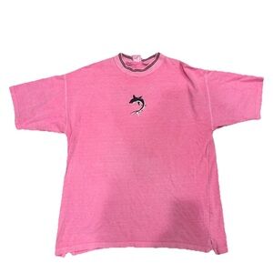 Vintage Vuarnet France USA Double Sided Short Sleeve Shark Bait Shirt Mens Large